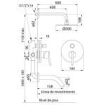 Juego monocomando para bañera y ducha 0106-39 FV - Imagen 3
