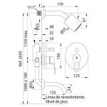 Juego monocomando para bañera y ducha 0106-B1 FV - Imagen 3