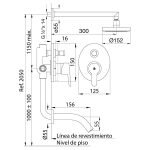 Juego monocomando para bañera y ducha 0106-B5 FV - Imagen 3