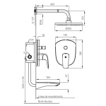Juego monocomando para bañera y ducha 0106-L2 FV - Imagen 3