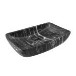 FERRUM Bacha Petra Apoyar 600x380 Frente Curvo Marmol Negro