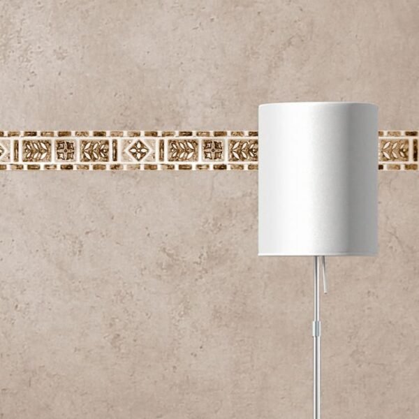 Cerámicas Acuarela - Guarda Basalto Beige Friso 4.5x45- x UN