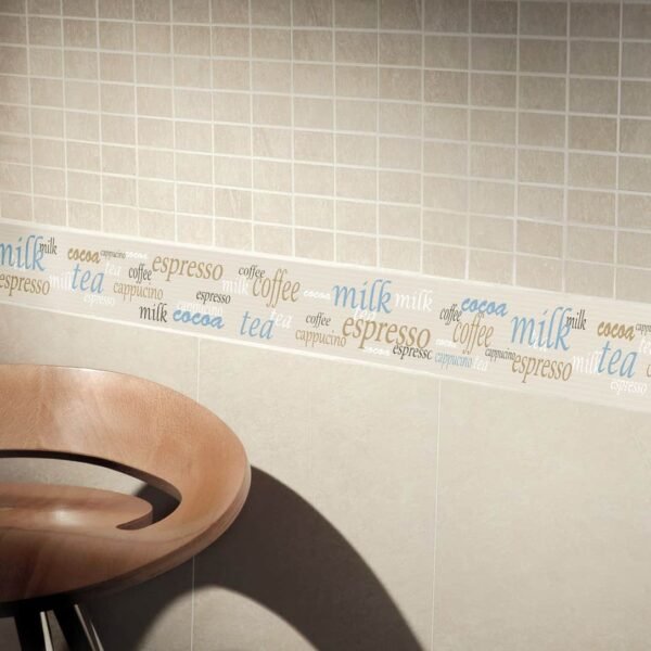 Cerámicas Acuarela - Guarda Delight Words Beige Friso 4.5x45- x UN